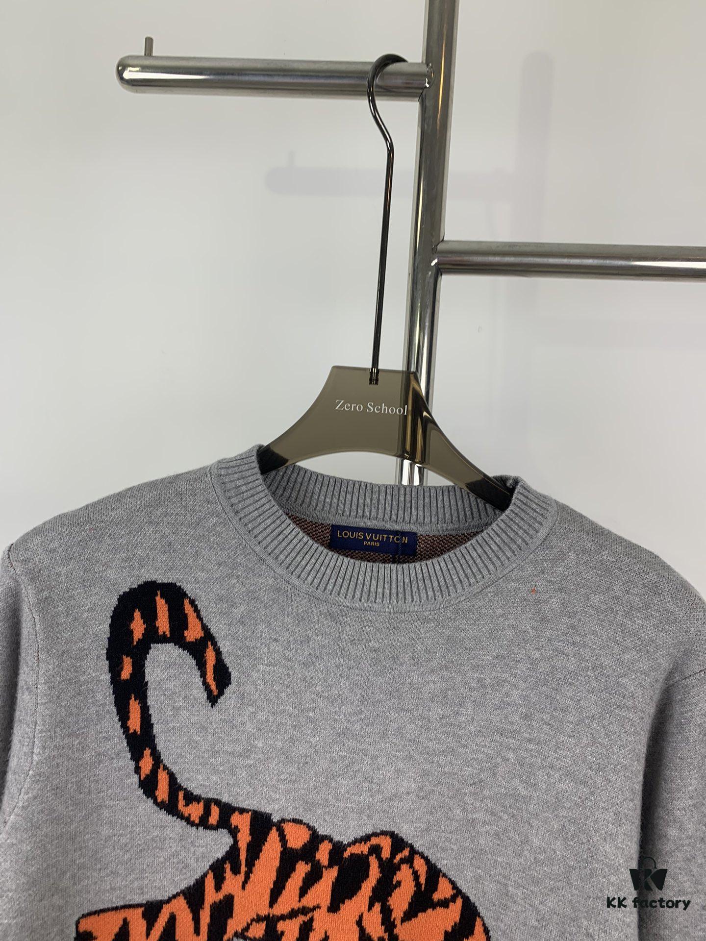 6930f86b6e68136f4d9b42e6 New LV Louis Vuitton Tiger Logo Sweater 2022 Limited Edition for Year of the Tiger, Double-Sided Wool Knit with Tiger Motif