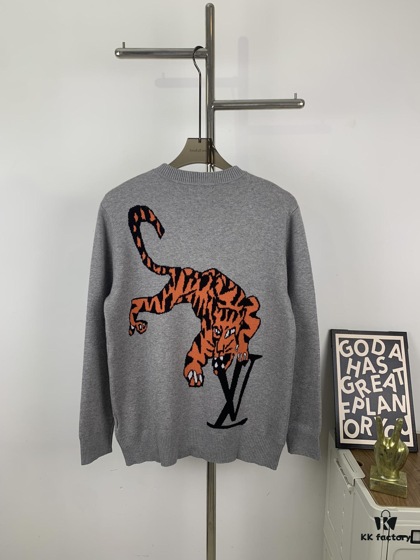 6930f86b6e68136f4d9b42e7 New LV Louis Vuitton Tiger Logo Sweater 2022 Limited Edition for Year of the Tiger, Double-Sided Wool Knit with Tiger Motif