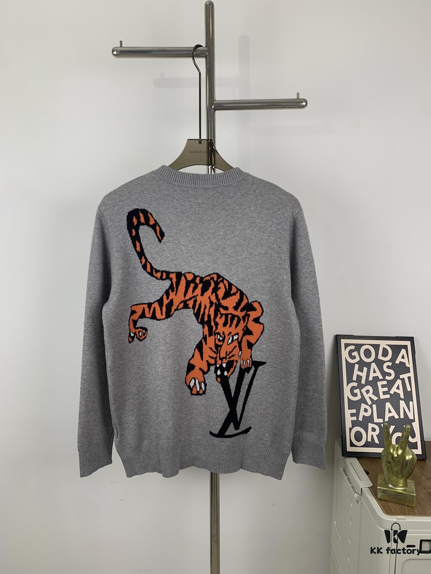 6930f86c6e68136f4d9b42e8 New LV Louis Vuitton Tiger Logo Sweater 2022 Limited Edition for Year of the Tiger, Double-Sided Wool Knit with Tiger Motif