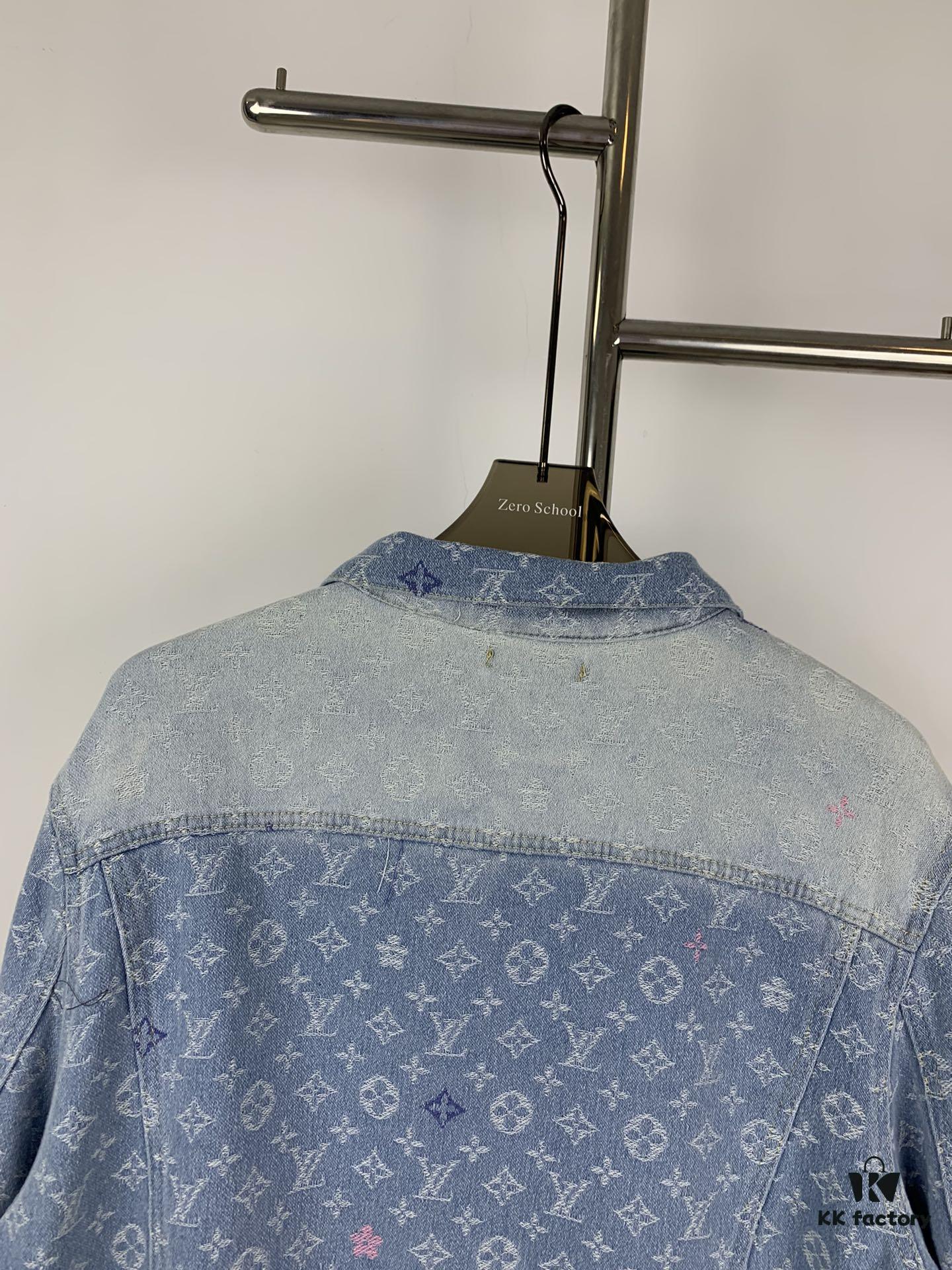6930f87b6e68136f4d9b42f7 New LV Louis Vuitton 1V 24FW Tyler Collaboration Monogram Colorful Embroidered Denim Jacket Unisex