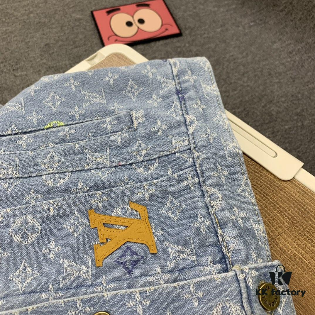 6930f87c6e68136f4d9b42f9 New LV Louis Vuitton 1V 24FW Tyler Collaboration Monogram Colorful Embroidered Denim Jacket Unisex
