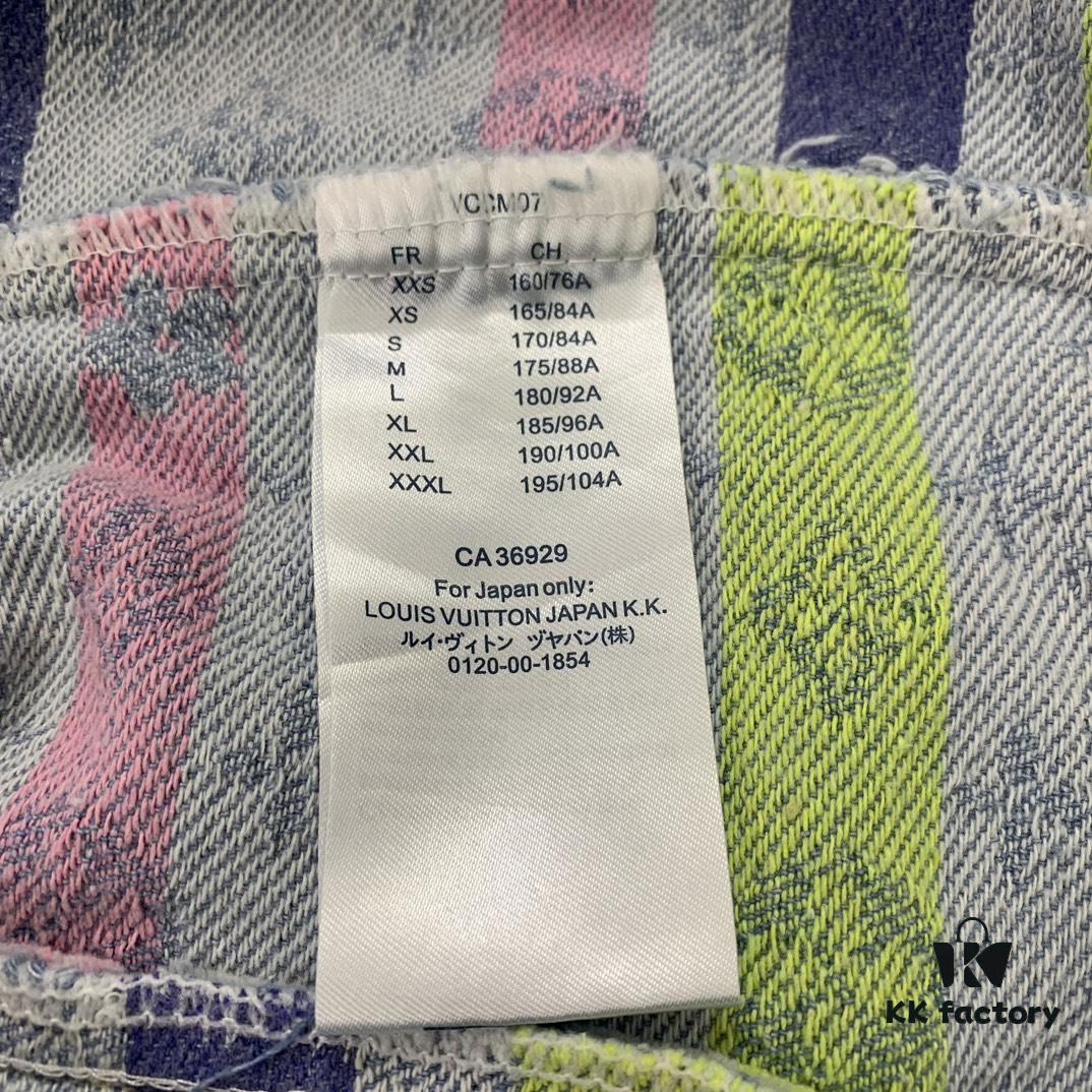 6930f87e6e68136f4d9b42fd New LV Louis Vuitton 1V 24FW Tyler Collaboration Monogram Colorful Embroidered Denim Jacket Unisex
