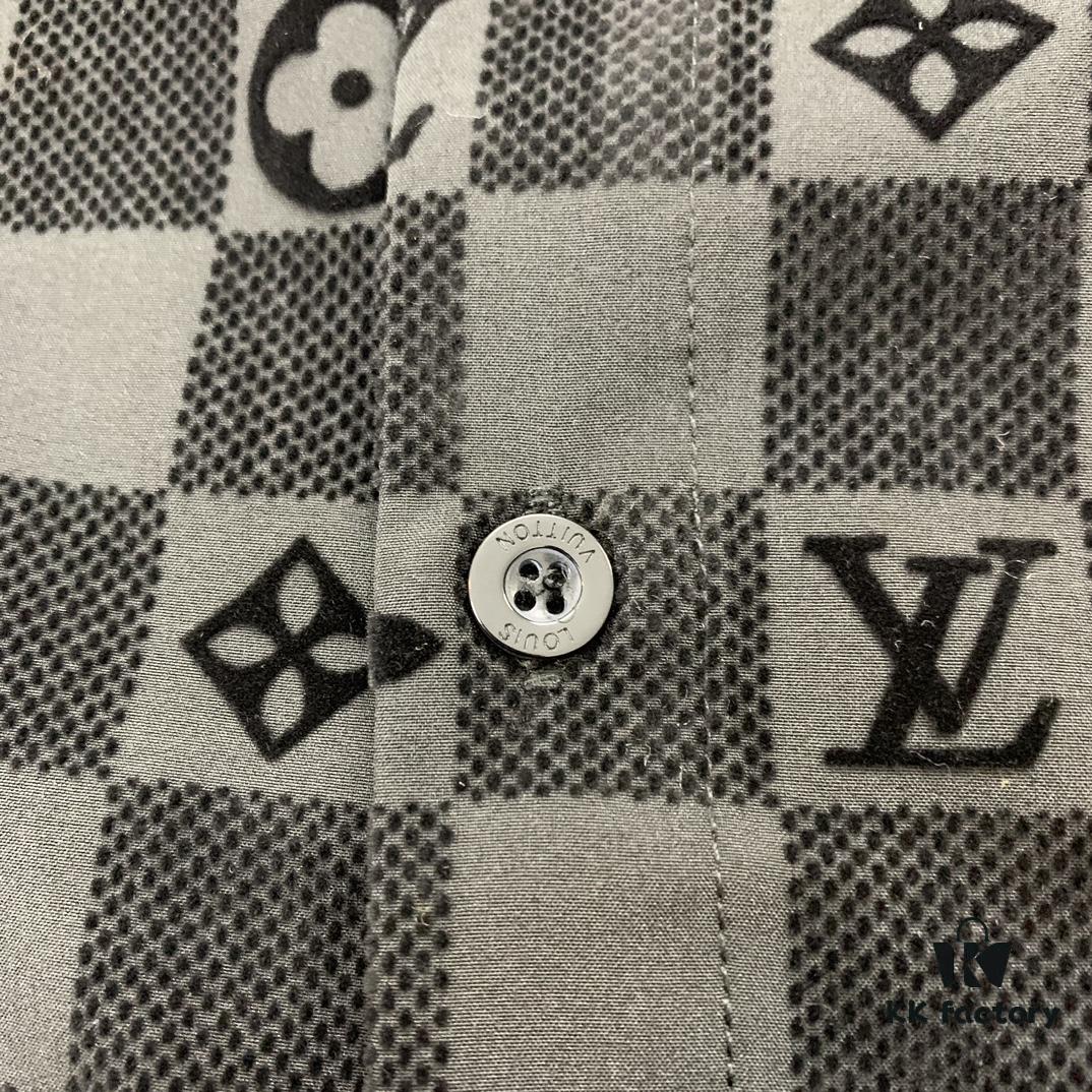 6930f8866e68136f4d9b4304 New Louis Vuitton 24SS Flocked Letter All-Over Mosaic Check Jacquard Shirt Jacket Unisex