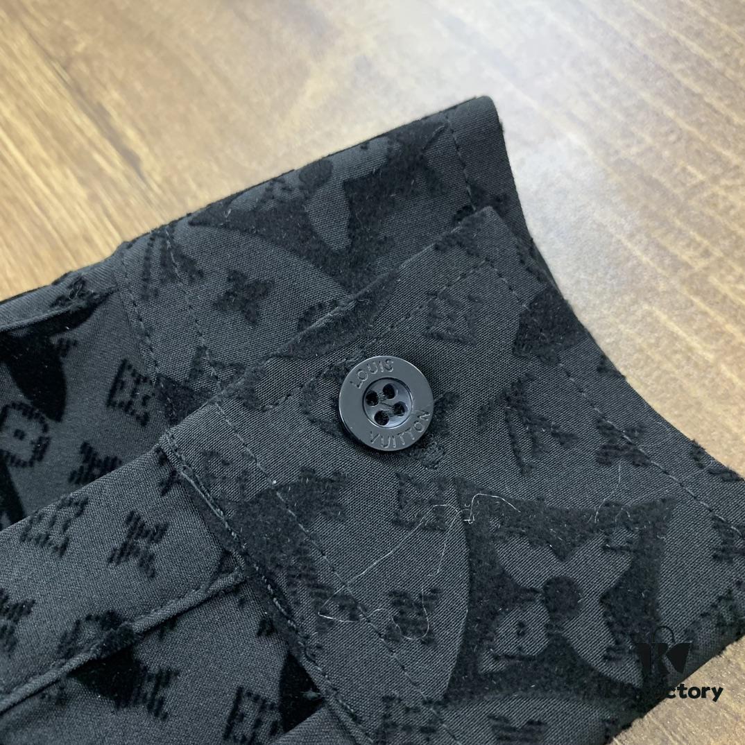 6930f8976e68136f4d9b4319 New Louis Vuitton 24SS Flocked Full-Print Checkered Jacquard Shirt Jacket Unisex