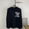 6930f8986e68136f4d9b431a New LV Louis Vuitton White Knitted Logo Crewneck Sweater Unisex