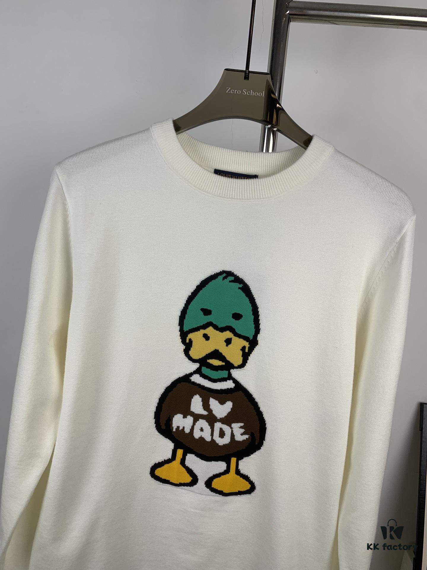 6930f8a26e68136f4d9b4328 Louis Vuitton LV 2024 Spring New Duck Letter Knitted Long-Sleeve Sweater Unisex