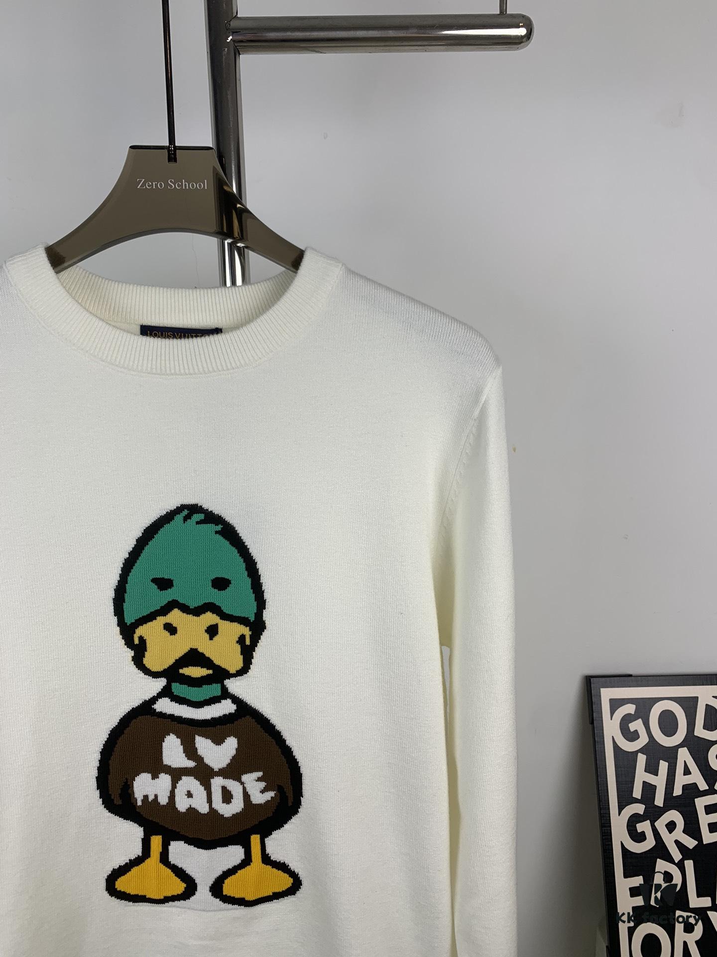 6930f8a46e68136f4d9b4329 Louis Vuitton LV 2024 Spring New Duck Letter Knitted Long-Sleeve Sweater Unisex