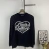 New LV Navy Blue Love Sweater with 15% Wool, Soft and Comfortable for Direct Wear! Premium High-End Version! Excellent Warmth and Quality!