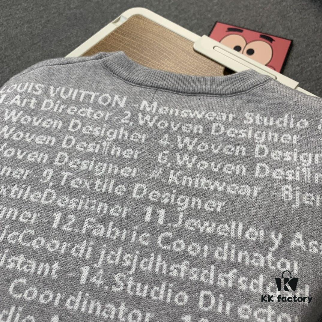 6930f8ba6e68136f4d9b434c Louis Vuitton 1V Designer Portrait Silhouette Crew Neck Pullover Sweater