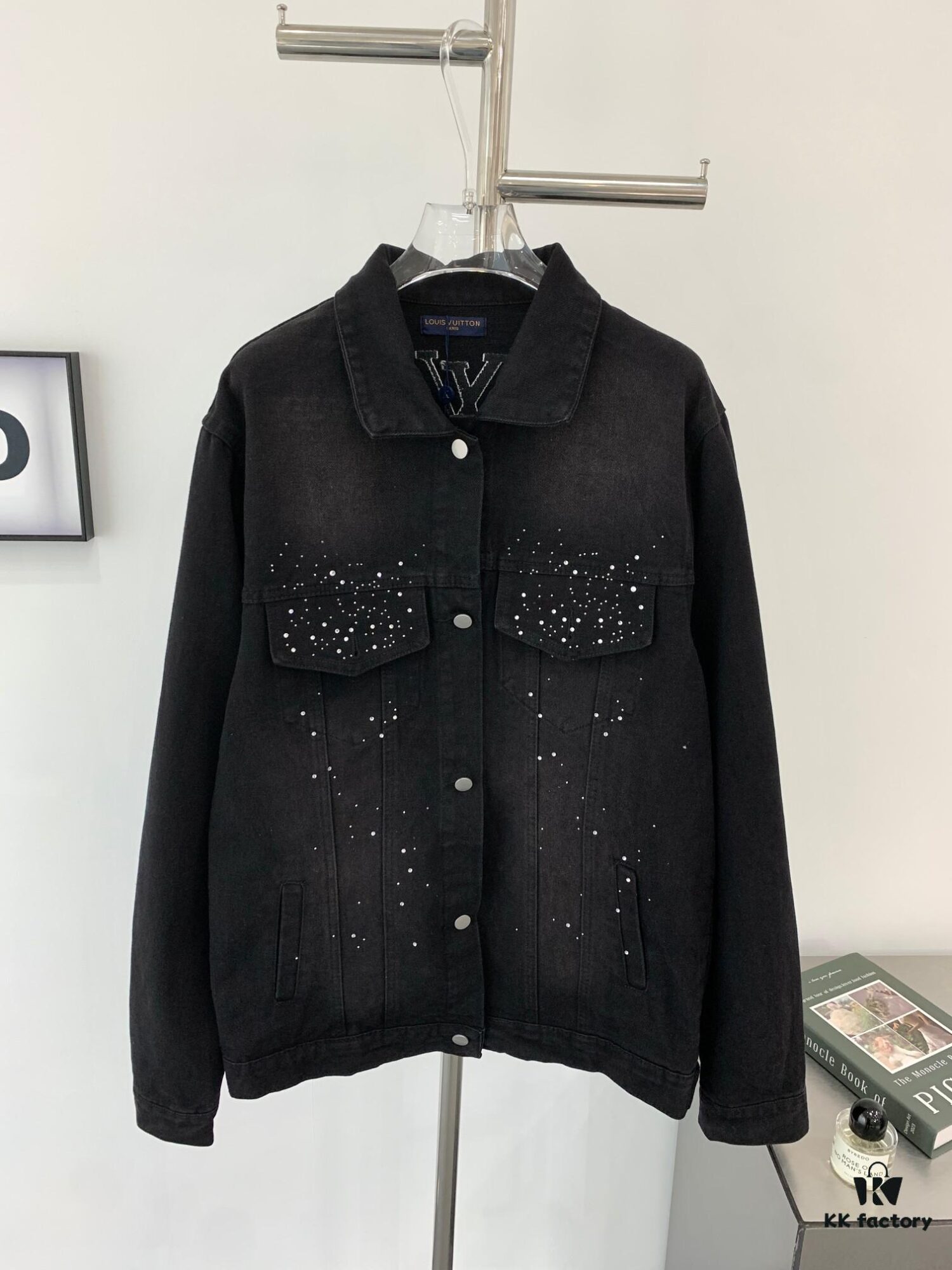 6930f8c56e68136f4d9b435d New Louis Vuitton LV FW Starry Sky Rhinestone Embroidered Distressed Denim Jacket for Men and Women