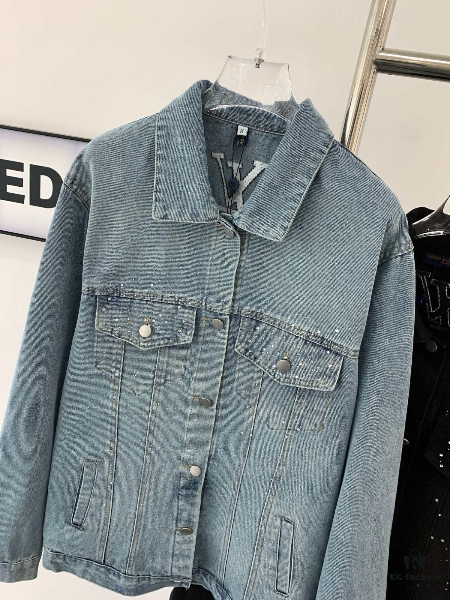 6930f8c96e68136f4d9b4360 New Louis Vuitton LV FW Starry Sky Rhinestone Embroidered Distressed Denim Jacket for Men and Women