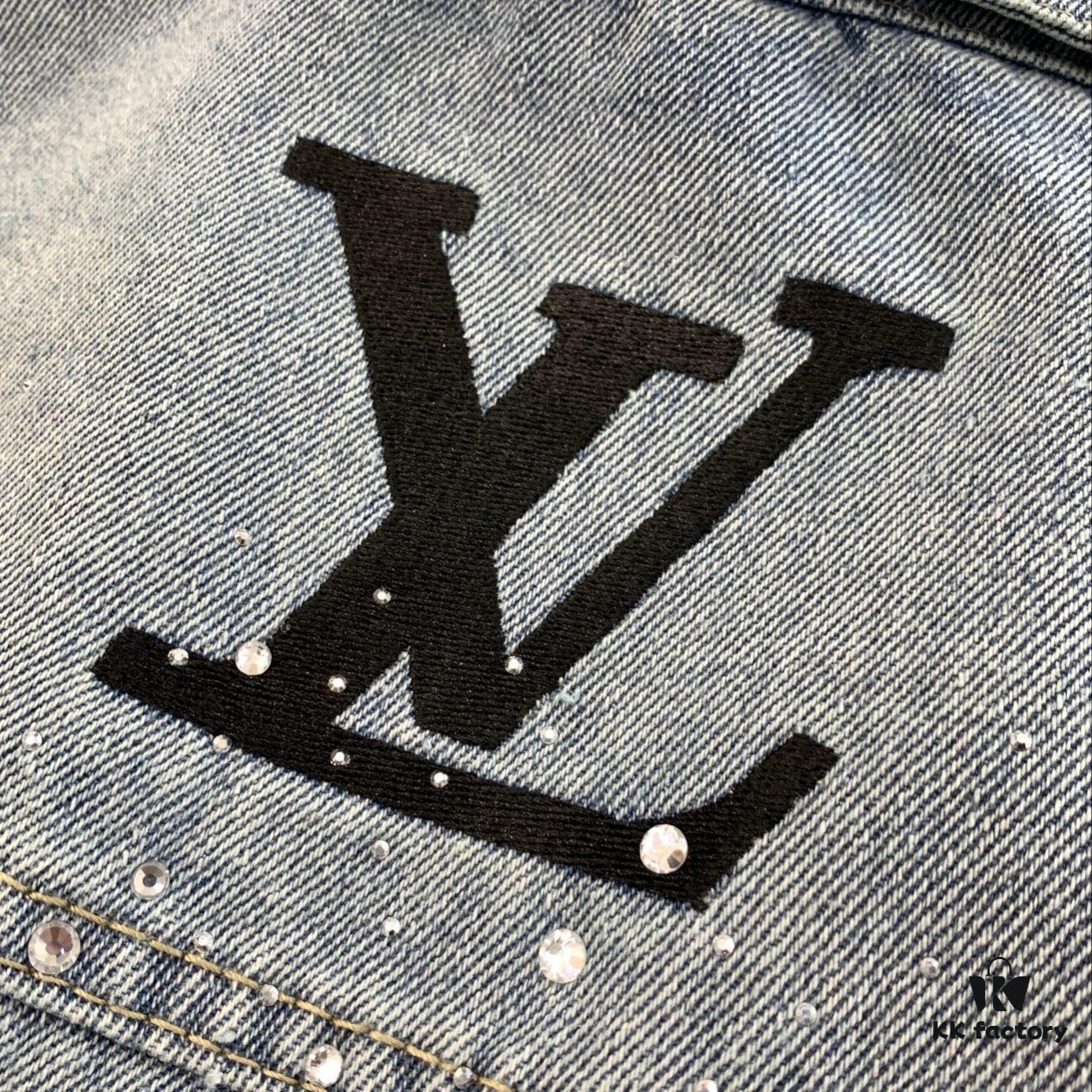 6930f8cb6e68136f4d9b4363 New Louis Vuitton LV FW Starry Sky Rhinestone Embroidered Distressed Denim Jacket for Men and Women