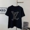 6930f8ce6e68136f4d9b4366 New Louis Vuitton Embroidered Logo Short Sleeve T-Shirt with Knitted Collar, Unisex Oversized Fit