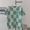 6930f8d86e68136f4d9b4371 New Louis Vuitton Plaid Green Checkerboard Short Sleeve Unisex T-Shirt