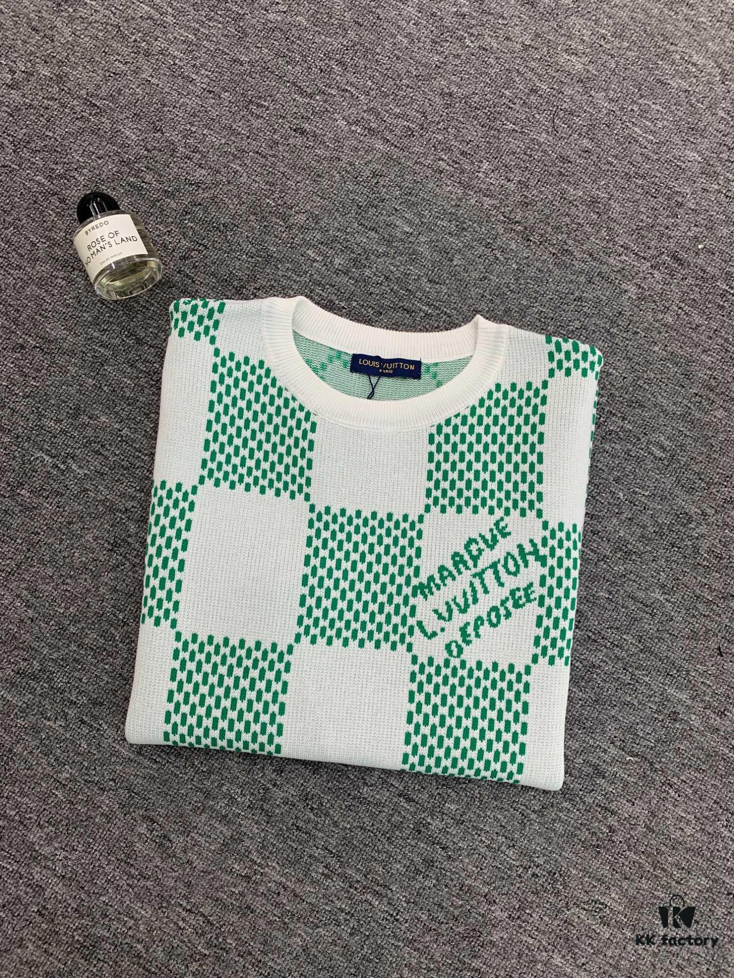 6930f8df6e68136f4d9b4379 New Louis Vuitton Plaid Green Checkerboard Short Sleeve Unisex T-Shirt