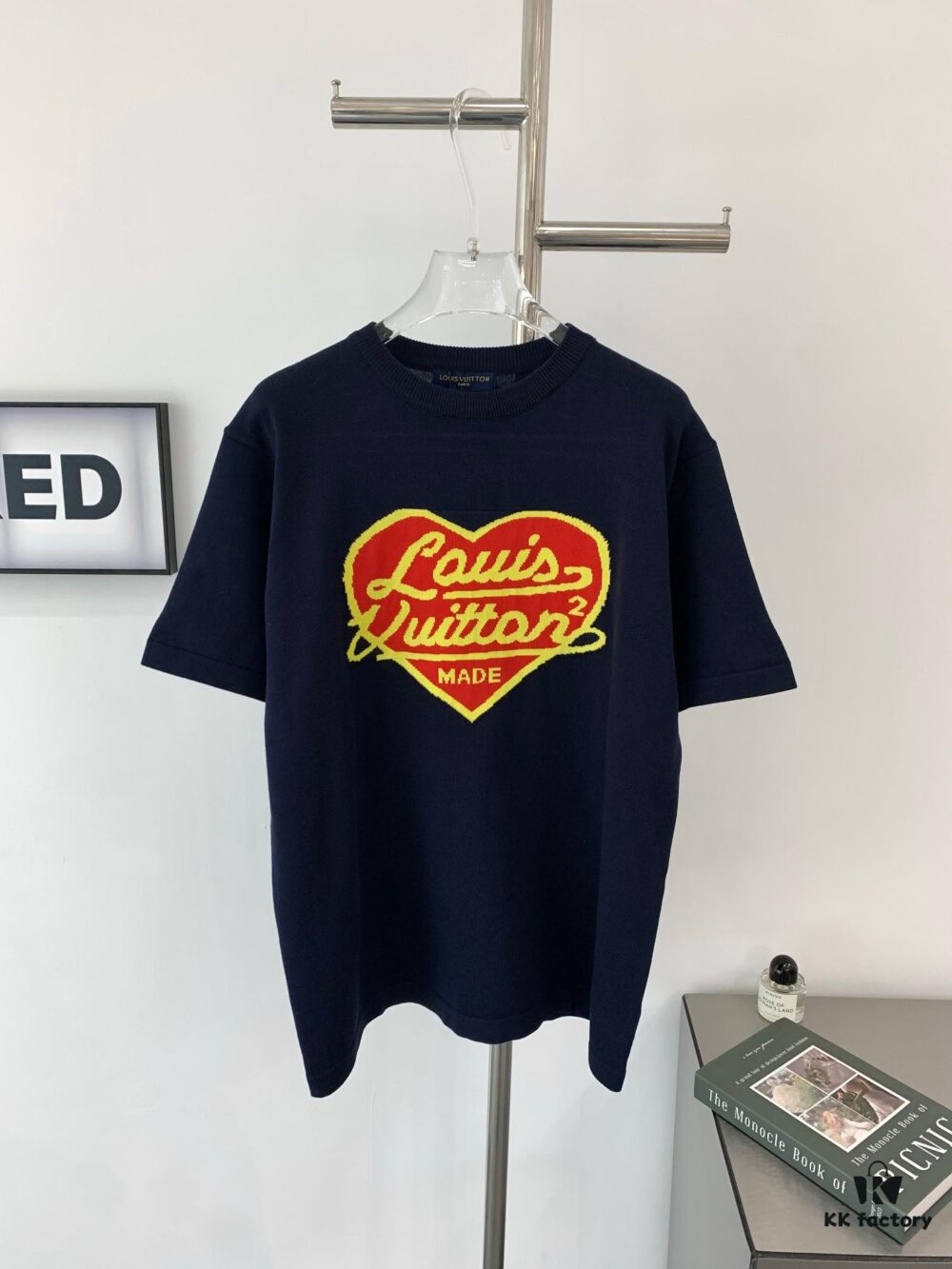 6930f8e06e68136f4d9b437a New Louis Vuitton LV 2023 Spring Heart Knit Short-Sleeve Unisex by lvXnigo Collaboration