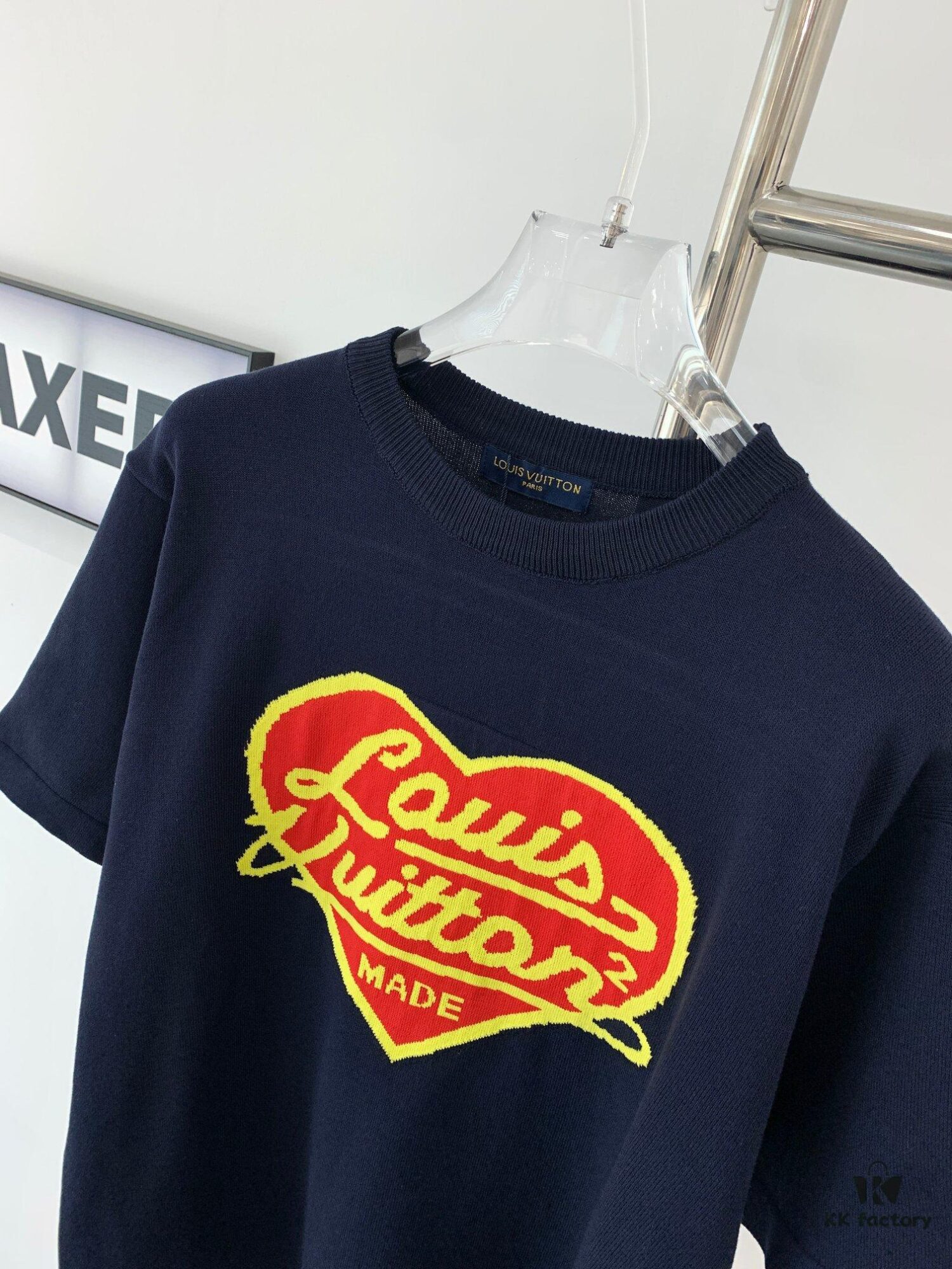 6930f8ec6e68136f4d9b4385 New Louis Vuitton LV 2023 Spring Heart Knit Short-Sleeve Unisex by lvXnigo Collaboration
