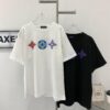 6930f8f66e68136f4d9b4397 New Arrival LOUIS VUITTON LV Chest Tricolor Flower Logo Printed Short Sleeve T-Shirt