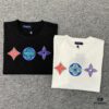 6930f8fc6e68136f4d9b439f New Arrival LOUIS VUITTON LV Chest Tricolor Flower Logo Printed Short Sleeve T-Shirt