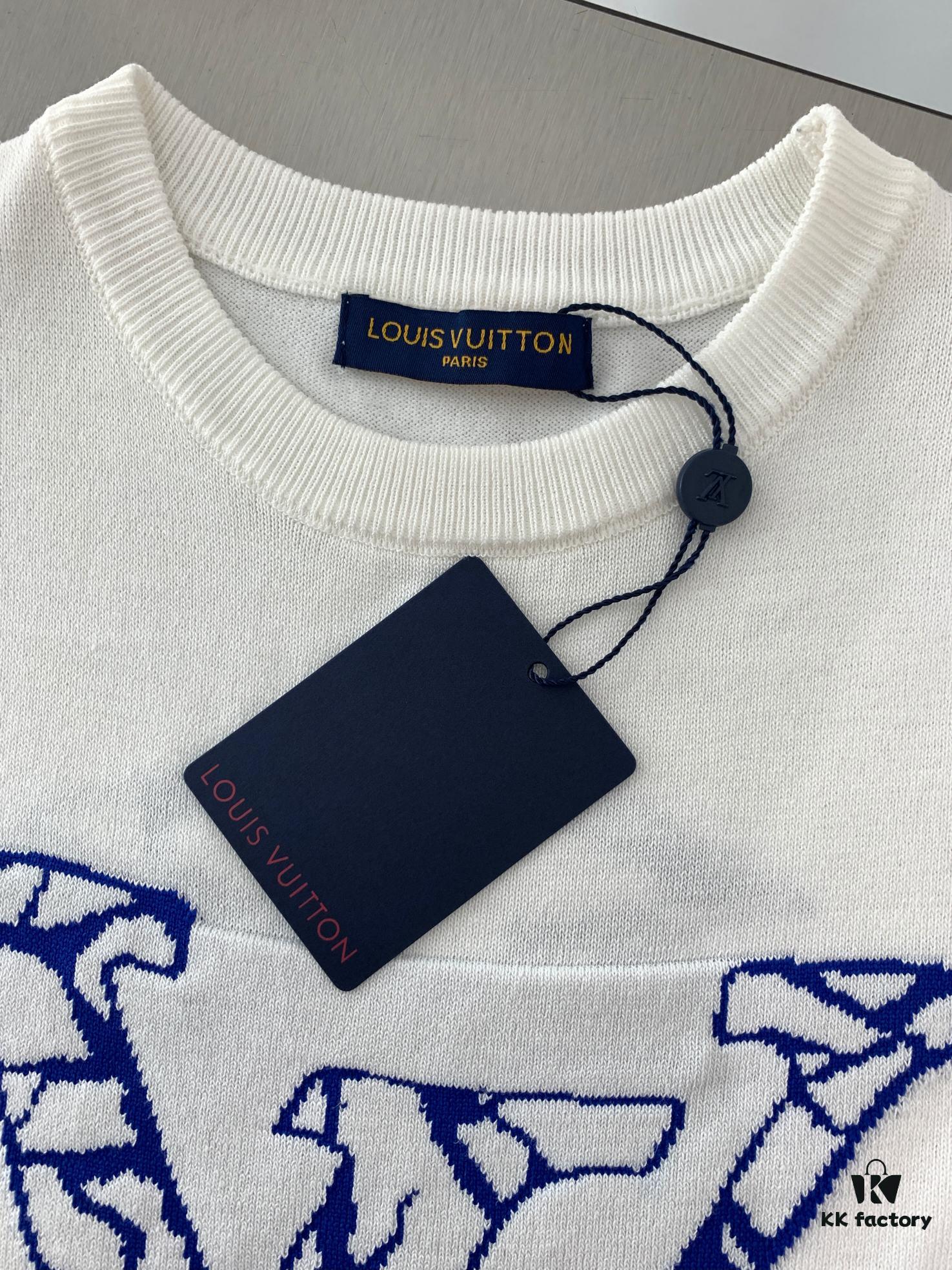 6930f9126e68136f4d9b43b6 New LV Louis Vuitton 2023FW Ski Collection Jacquard Crew Neck Short Sleeve T-Shirt