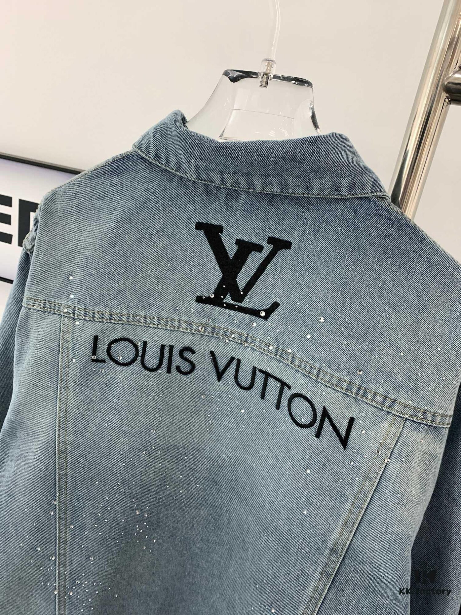6930f94d6e68136f4d9b4403 New Louis Vuitton LV FW Starry Sky Rhinestone Embroidered Distressed Denim Jacket for Men and Women
