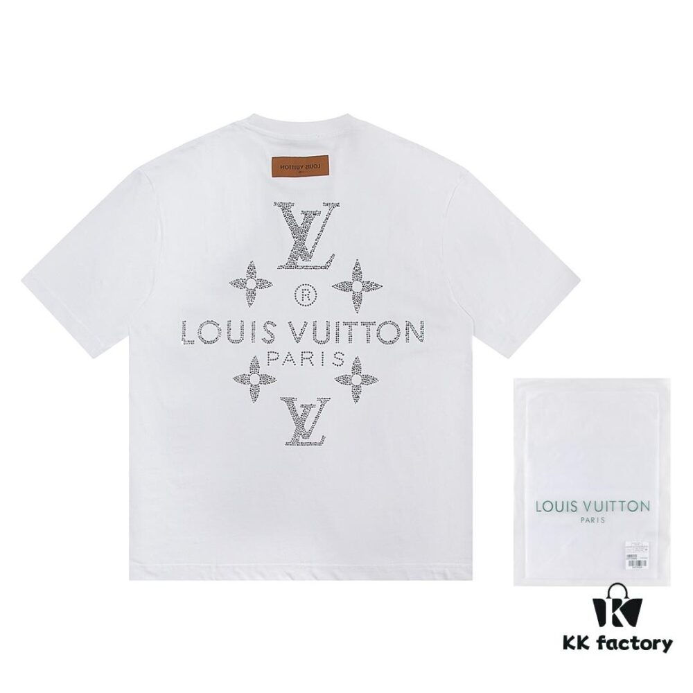 6930f9a76e68136f4d9b4481 Louis Vuitto 2025 Latest Short Sleeve T-Shirt with Rhinestone Embellishment