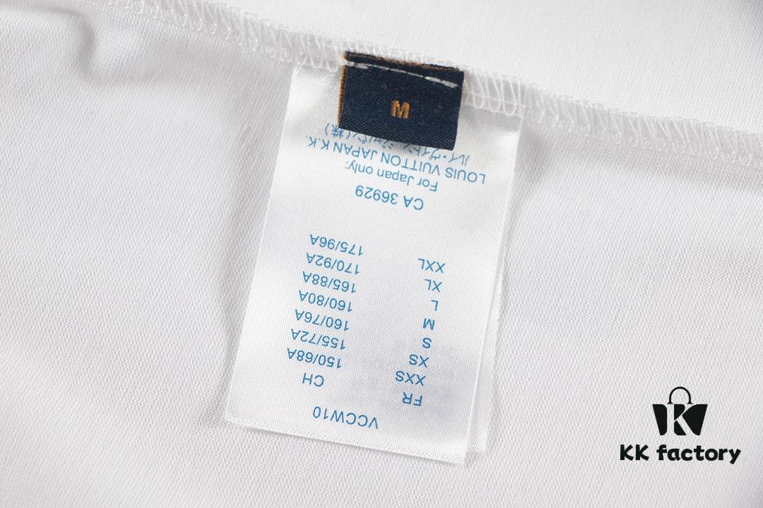 Louis Vuitto 2025 Latest Short Sleeve T-Shirt with Rhinestone Embellishment