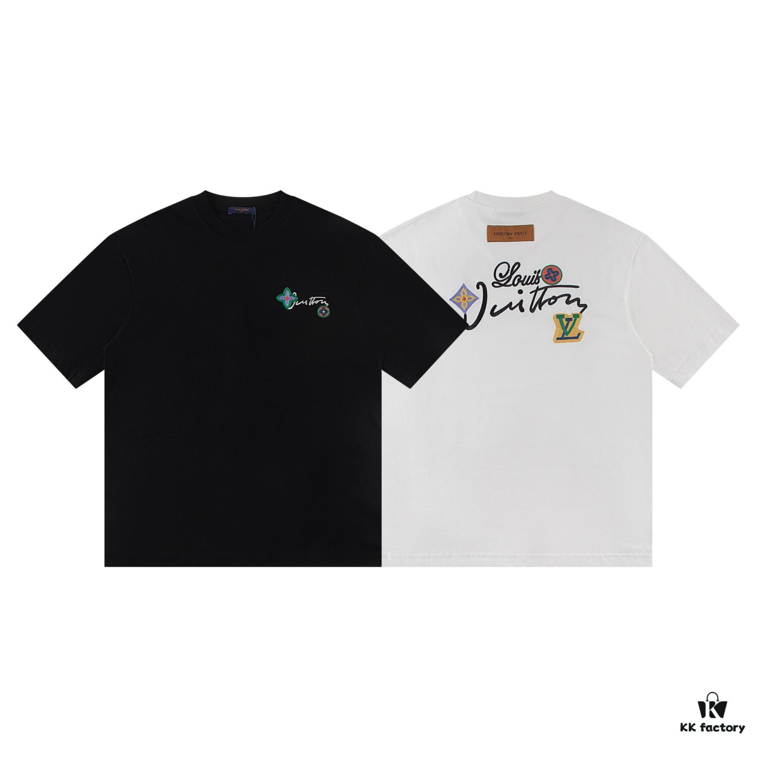 Louis Vuitton 2025 Latest Short Sleeve T-Shirt with Applique Embroidery