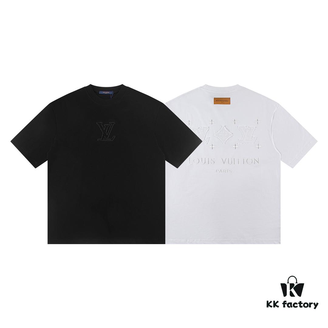 Louis Vuitton 2025 Latest Short Sleeve T-Shirt with Patch Embroidery