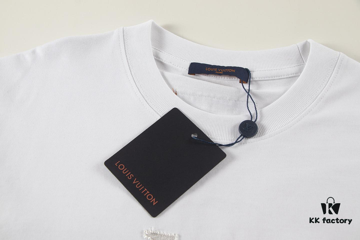 Louis Vuitto 2025 Latest Short Sleeve T-Shirt with Patch Embroidery