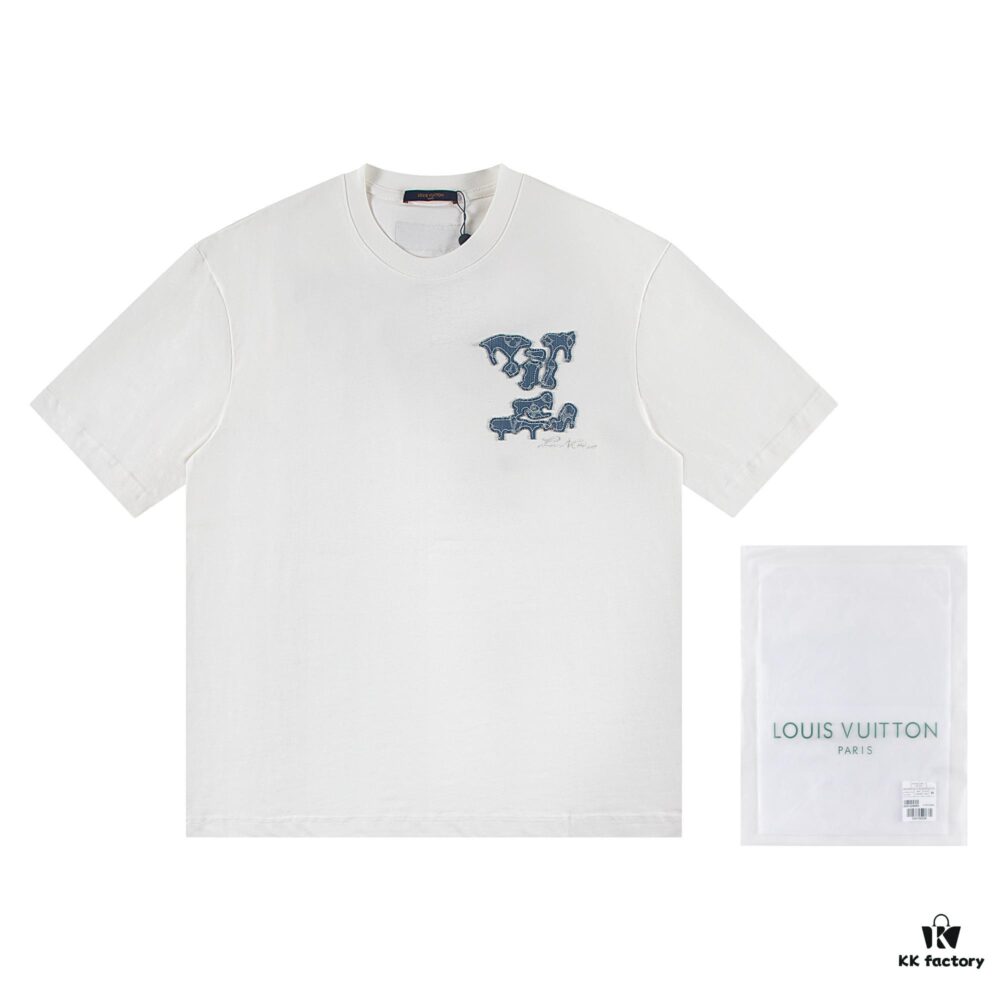 6930f9f76e68136f4d9b4502 Louis Vuitton 2025 Latest Short Sleeve T-Shirt (Bull Canvas Embroidery)
