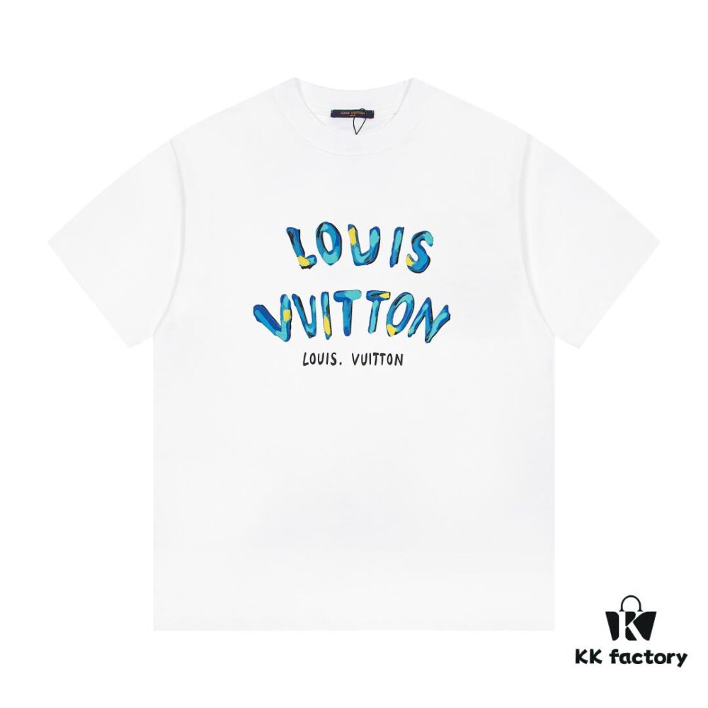 6930fa986e68136f4d9b45c5 Louis Vuitton New Graffiti Print Logo Letter Casual Round Neck Short Sleeve T-Shirt Unisex