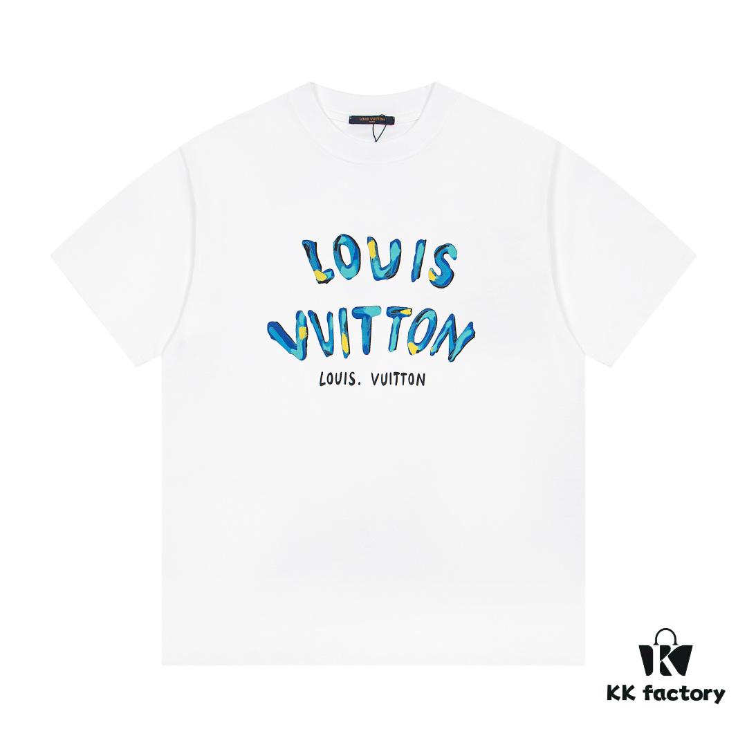 6930fa986e68136f4d9b45c5 Louis Vuitton New Graffiti Print Logo Letter Casual Round Neck Short Sleeve T-Shirt Unisex