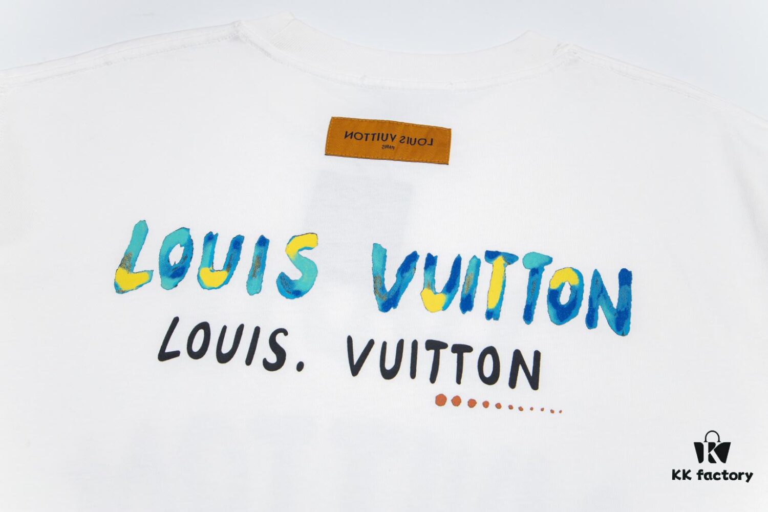 6930fa9e6e68136f4d9b45ce Louis Vuitton New Graffiti Print Logo Letter Casual Round Neck Short Sleeve T-Shirt Unisex