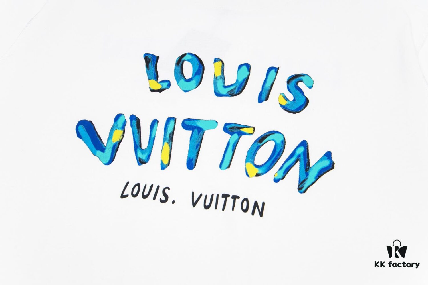 6930fa9e6e68136f4d9b45cf Louis Vuitton New Graffiti Print Logo Letter Casual Round Neck Short Sleeve T-Shirt Unisex