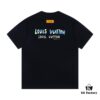 6930fa9f6e68136f4d9b45d2 Louis Vuitton New Painted Graffiti Print Logo Letter Casual Round Neck Short Sleeve T-Shirt Unisex