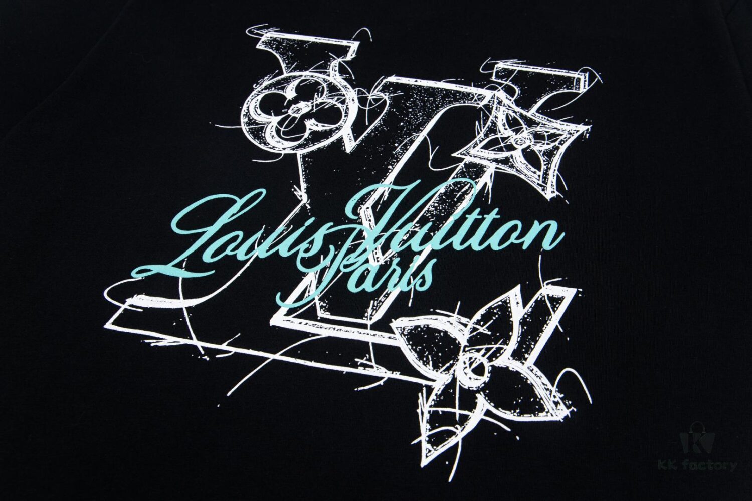 6930fac66e68136f4d9b460d Louis Vuitton New 25SS Classic Letter Floral Pattern Logo Print Crew Neck Short Sleeve T-Shirt