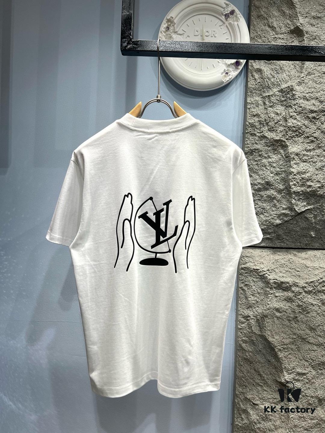 6930fb516e68136f4d9b467f Louis Vuitton Printed Logo Short-Sleeve T-Shirt