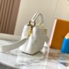 Upgraded M20741 LV Broderie Anglaise Embroidered Gold Button Capucines Mini Bag