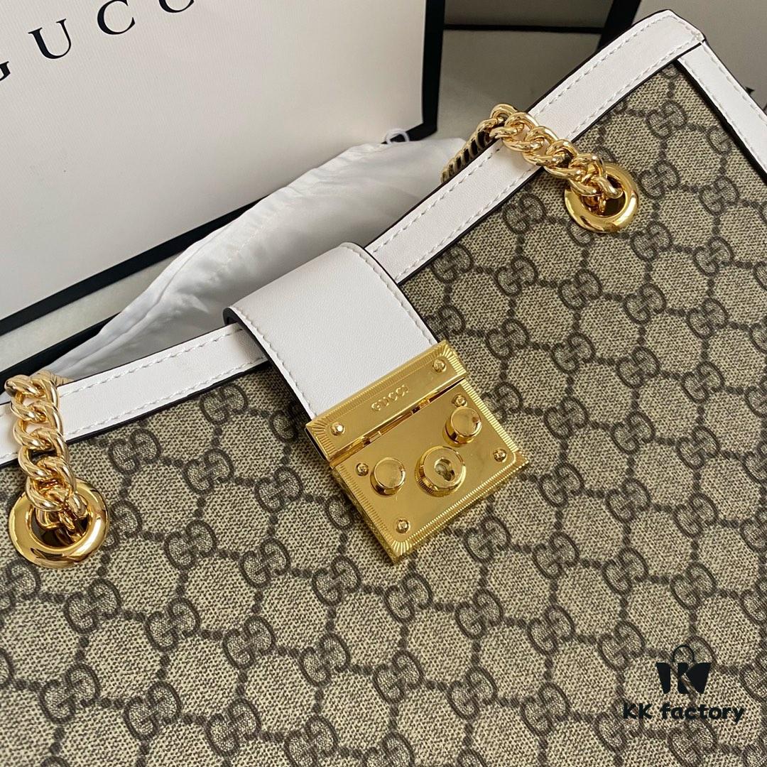 693107d3908475d562cd8ddb Upgraded Version Real Shot #479197 Large Size Gucci Padlock Series Lock Clasp Double Shoulder Strap Backpack 35x23x14cm