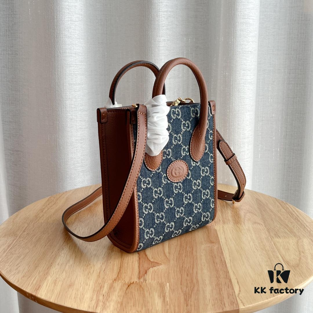 Gucci Retro Mini Tote Bag with Adjustable Shoulder Strap