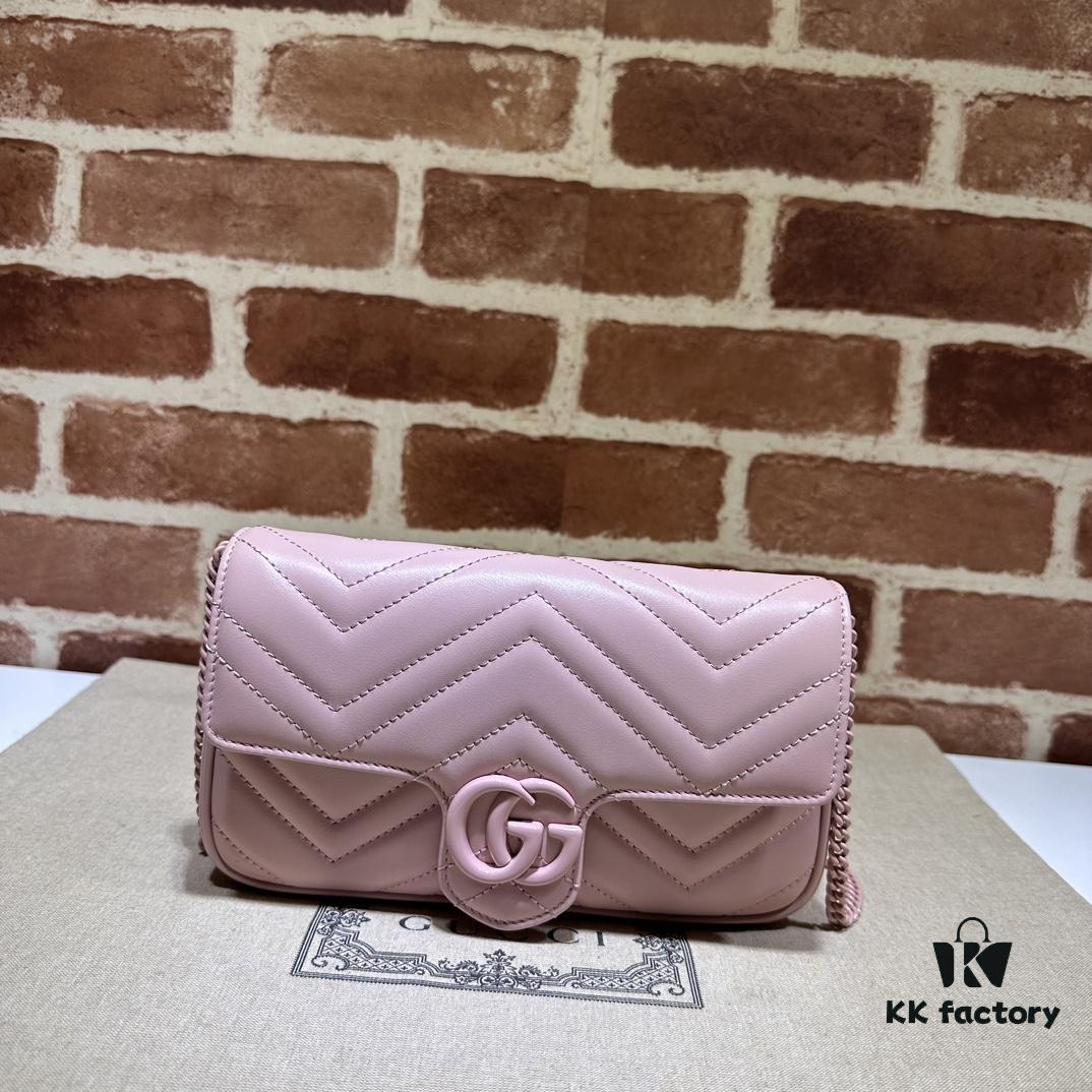 69310811908475d562cd8de5 GUCCI New Arrival Cabinet Quality, Top Original Single Item, Real Photos. Model No. 751526 Pink with White, Size 21×12×5 cm (W×H×D), In Stock Ready to Ship