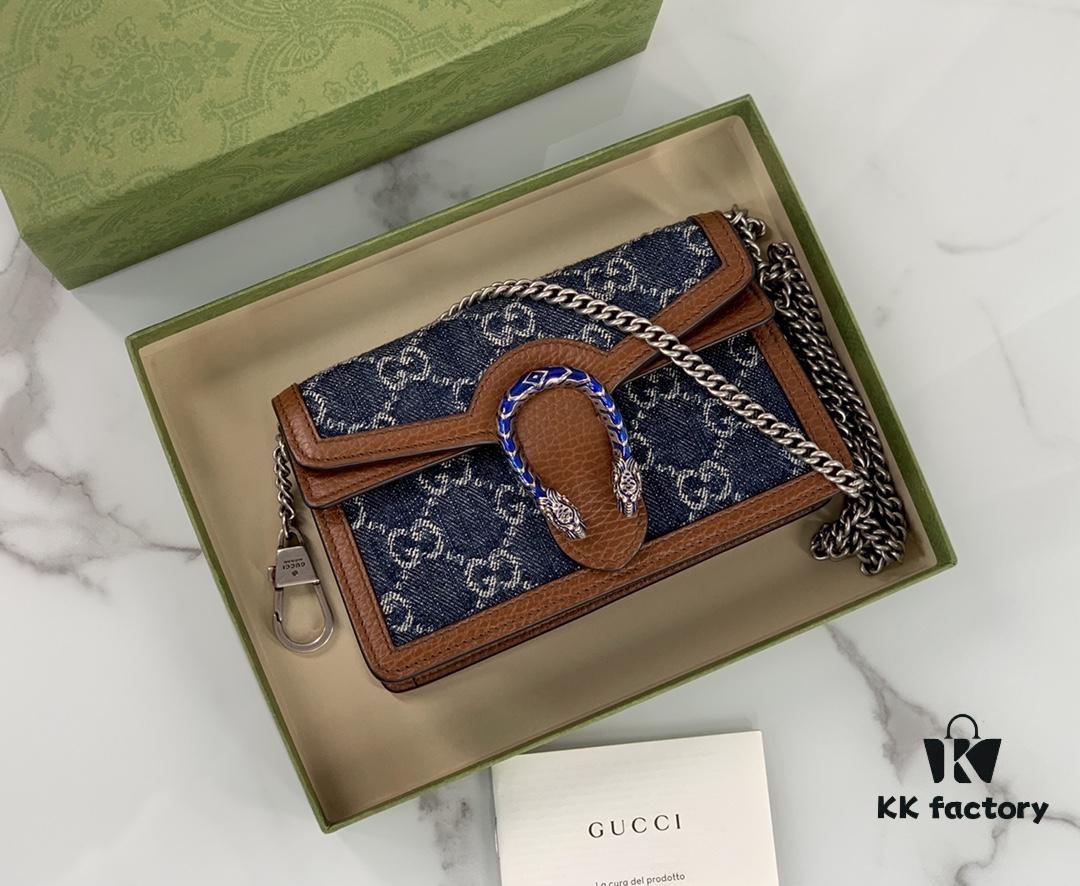 69310811908475d562cd8de6 GUCCI New Arrival High-Quality Authentic Stock, Top-Tier Original Order Item, Real Photo, Model No. 476432 Blue Denim Fabric, Size 16.5x10x4.5, In Stock Ready to Ship
