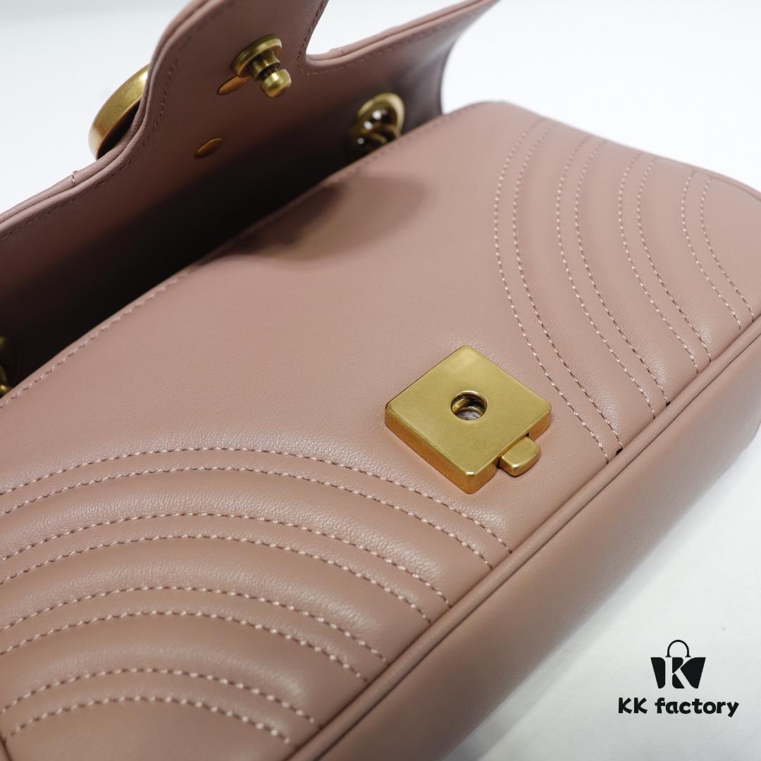 69310824908475d562cd8dea GUCCI New Arrival Cabinet Quality, Top Original Single Item, Actual Photos, Model No. 446744 Nude Pink, Size W23xH14xD6cm, In Stock