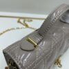 69310883908475d562cd8df8 Lacquered Leather Lady Dior Pearl Clutch with Box