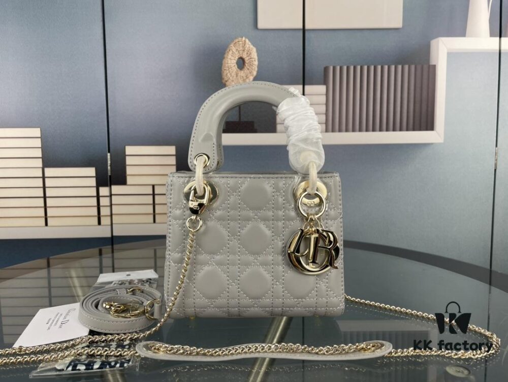 69310888908475d562cd8df9 Lady Dior Small Three-Compartment Bag with Silk Scarf