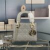 Lady Dior Small Three-Compartment Bag with Silk Scarf