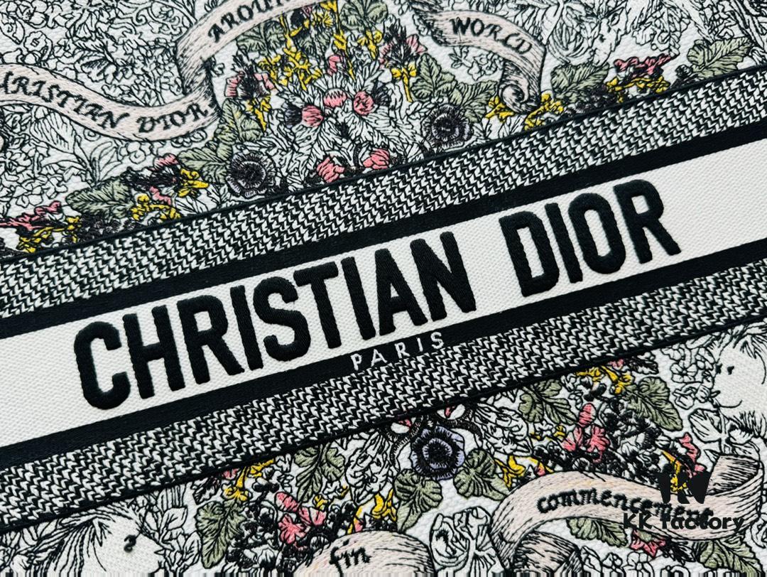 693108f4908475d562cd8e08 Oversized Original Order Thick Yarn Fabric Dior Book Tote