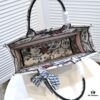 69310928908475d562cd8e11 Large Size Dior Shopping Tote with Scarf, Embroidered Edging, Limited Edition, Celebrity Style, High-Quality Imported Fabric