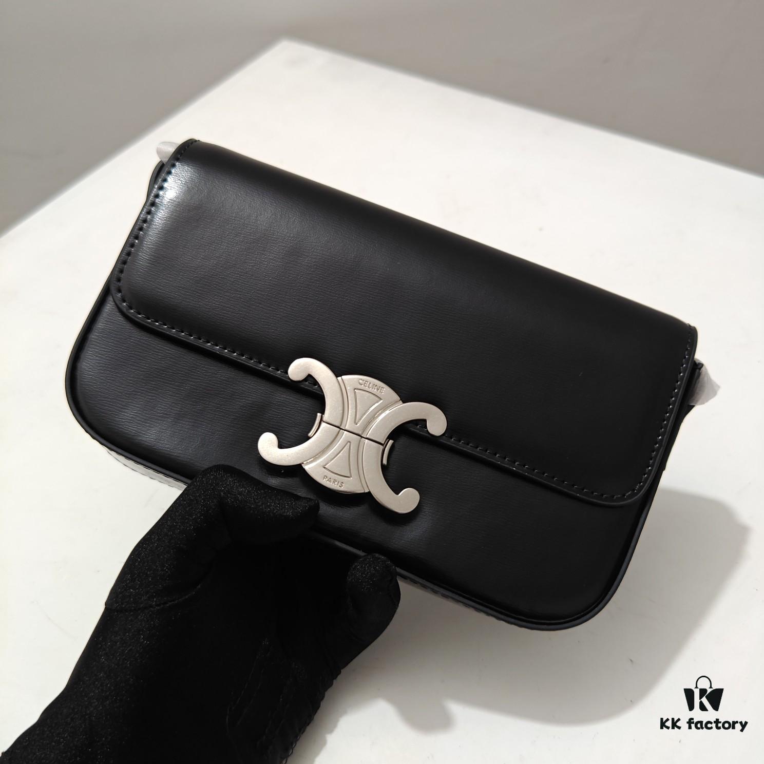 69310999908475d562cd8e1f Top Quality Original Celine Triomphe Classic Crossbody Bag, Veined Calfskin Leather, Can Be Carried Underarm, by Hand or Shoulder Strap